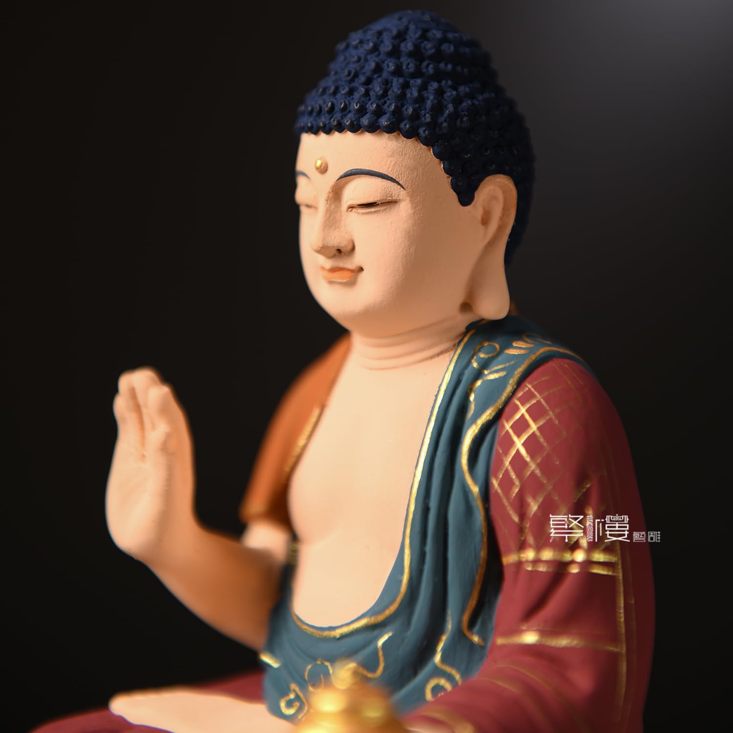 Amazon｜繁樓藝雕 仏像 薬師如来 桧木製 飛天光背 八角台座 無病息災